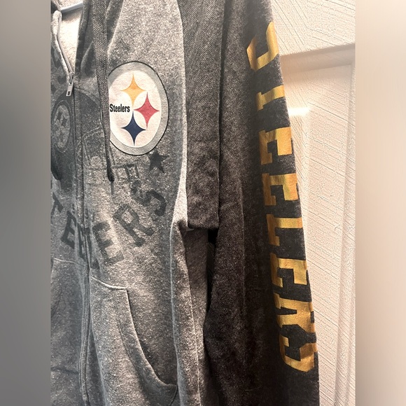 Team Apparel Pittsburgh Steelers NFL Lightweight Zip Hoodie Size M - Picture 3 of 8